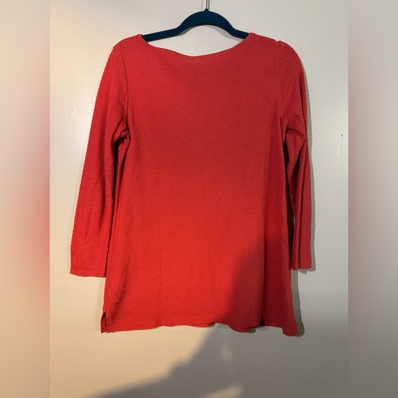 J. Jill women’s waffle knit orange tunic size small warm winter Comfy - Picture 2 of 5
